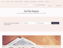 Tablet Screenshot of donotdepart.com